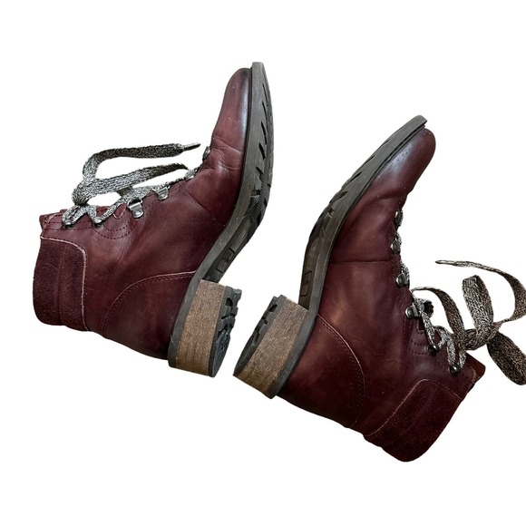 Sam Edelman | Size 7.5 Darrah Hiking Bootie Lace Up Block Heel Round Toe - Picture 8 of 13